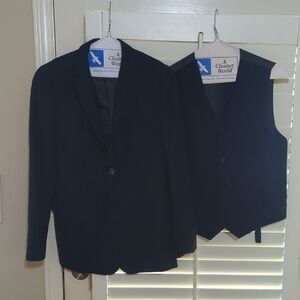 Classic Black Men's Suit Jacket and Vest